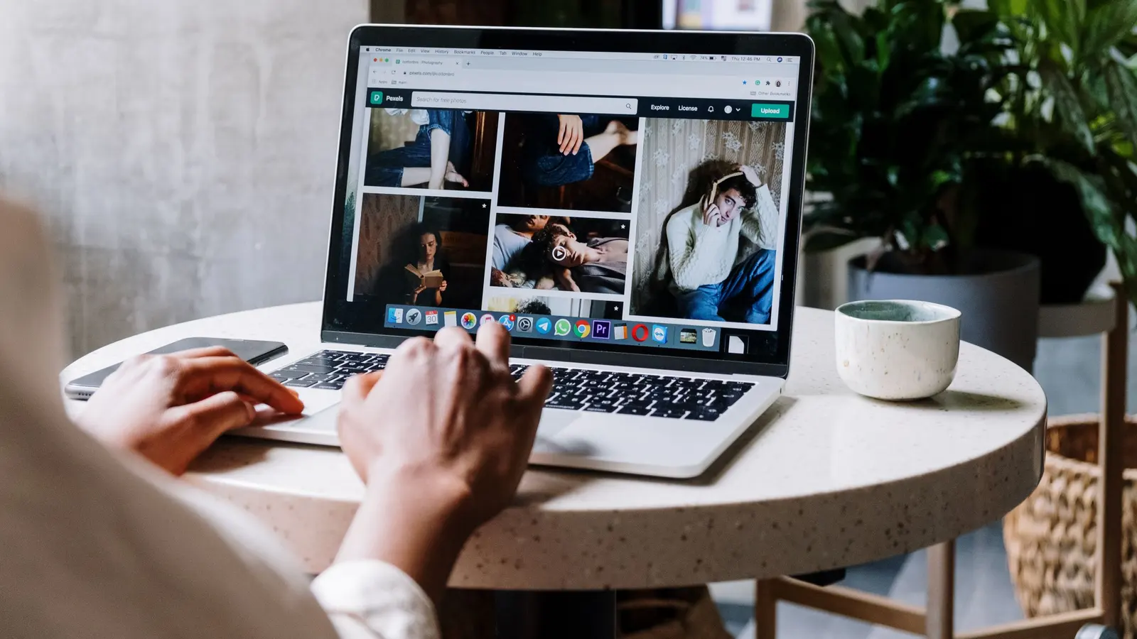 A person reviewing a website during a user testing session