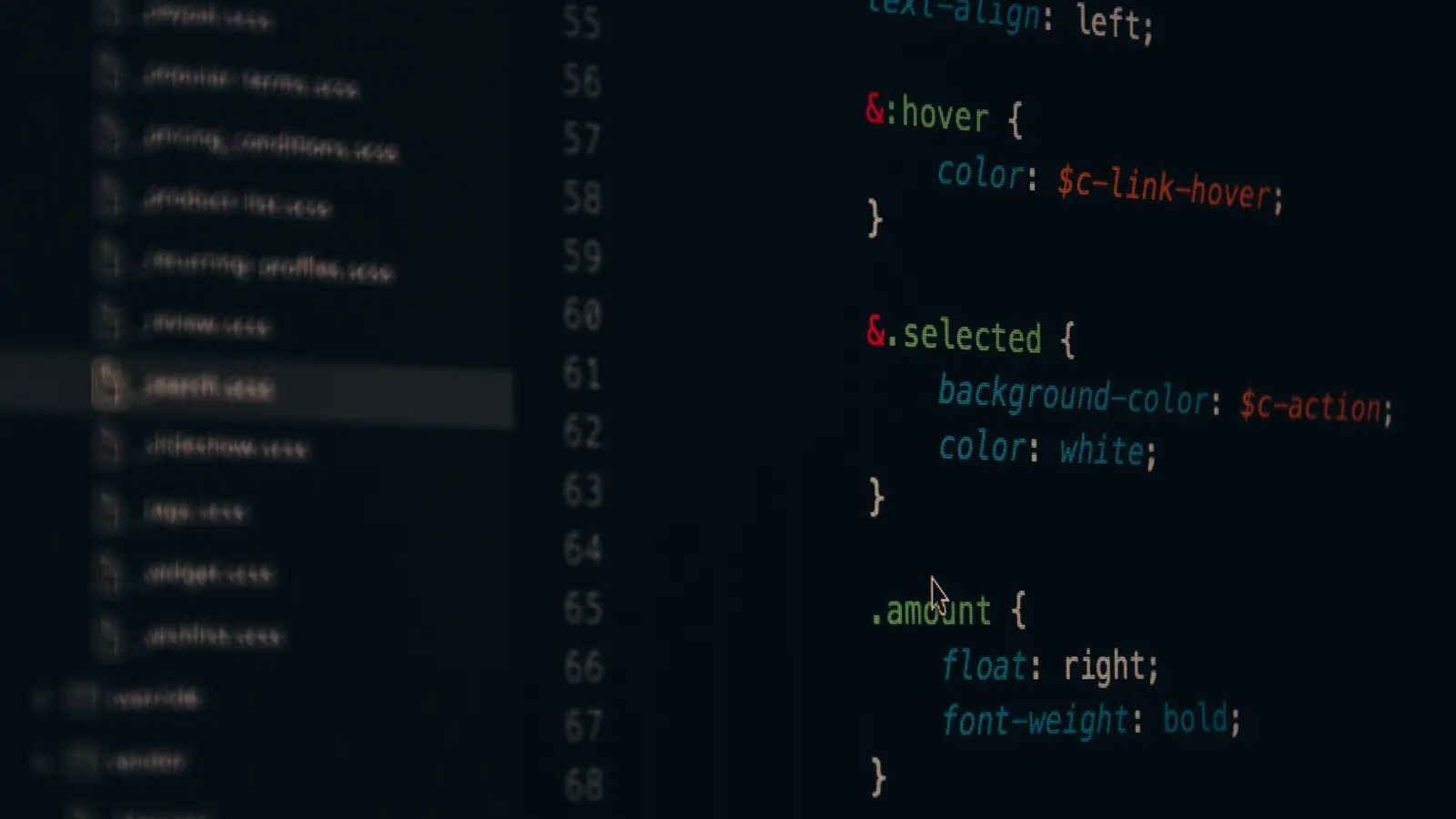 Code displayed on a computer screen