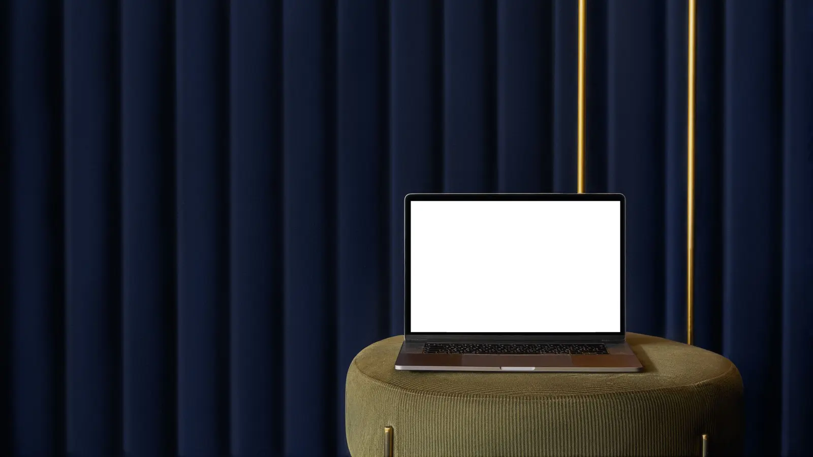 A modern website layout displayed on a screen